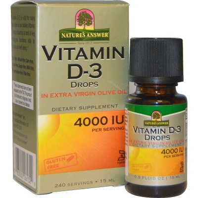 Витамины Nature’s Answer Vitamin D3 drops 4000 IU 15 мл