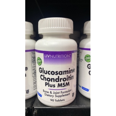 Хондропротектор Livnutrition Glucosamine Chondroitin Plus MSM 90 таблеток