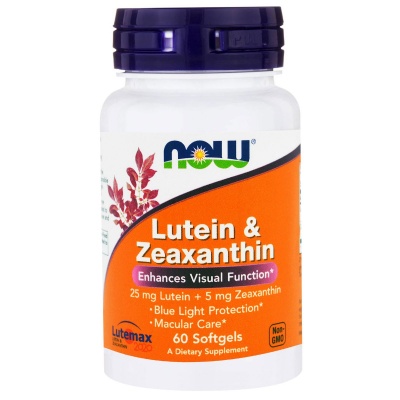 Антиоксидант NOW Lutein + Zeaxanthin 60 капсул