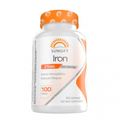 Витамины Sungift IRON 25 мг 100 таблеток