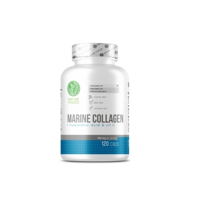 Коллаген Nature Foods Marine Collagen + Hyaluronic acid + Vitamin C 120 капсул