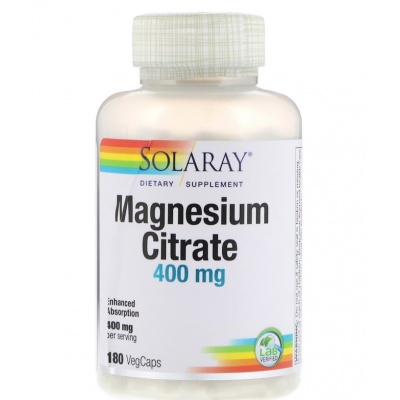 Витамины Solaray Magnesium Citrate 400 мг 180 капсул