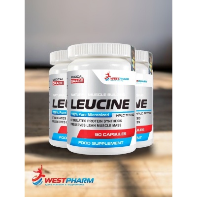 Аминокислота WestPharm Leucine 500 мг 90 капсул