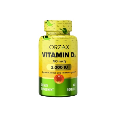 Витамины Orzax Vitamin D-3 2000 360 капсул