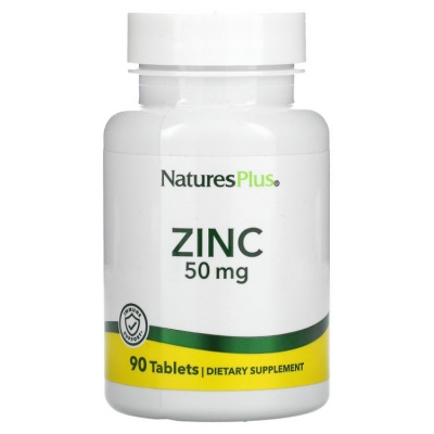 Витамины Natures Plus Zinc 50 мг 90 таблеток