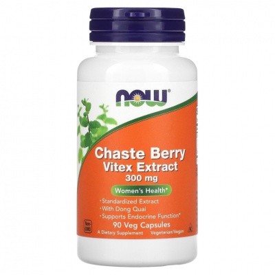 Антиоксидант NOW Chaste Berry Vitex Extract 300 мг 90 капсул