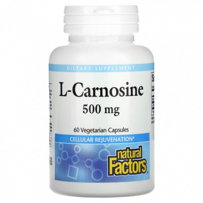 Антиоксидант Natural Factors L-Carnosine 500 мг 60 капсул