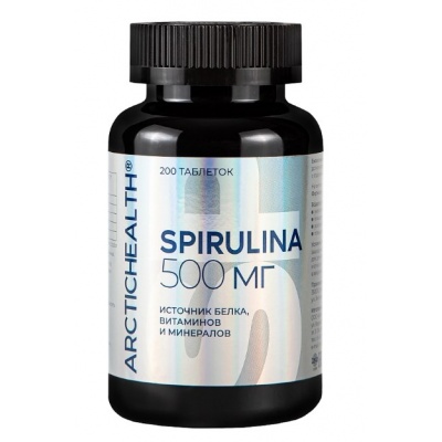 Антиоксидант ARCTICHEALTH Spirulina 500 мг 200 таблеток