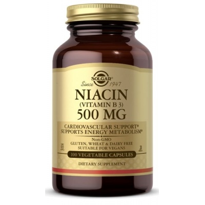 Витамины Solgar Niacin 500 мг 100 капсул