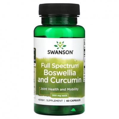 Антиоксидант Swanson Full Spectrum Boswellia + Curcumin 60 капсул