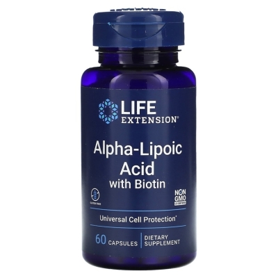 Антиоксидант Life Extension Alpha-Lipoic Acid with Biotin 60 капсул