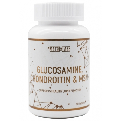 Хондропротектор Matrix Labs Glucosamine + Chondroitin + MSM 90 таблеток