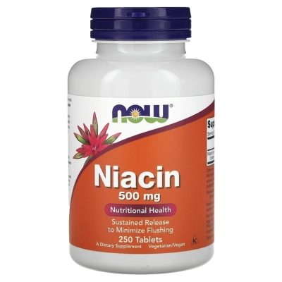 Витамины NOW Foods Niacin 500 мг 250 таблеток