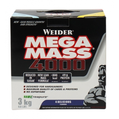 Гейнер Weider Mega Mass 4000 3000 гр