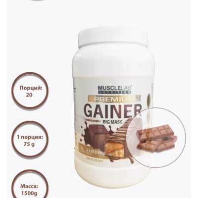 Гейнер MuscleLab Big Mass Gainer Premium 1500 гр