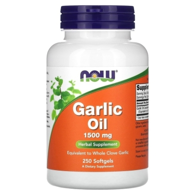 Чесночное масло NOW Garlic oil 1500мг 250 капсул