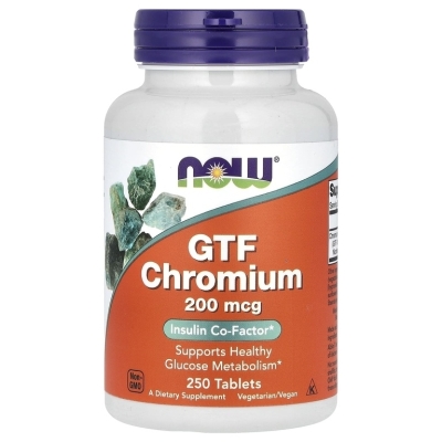 Витамины NOW GTF Chromium Picolinate 200 мкг 250 таблеток