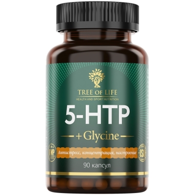 Антиоксидант Tree of Life 5-HTP с глицином 90 капсул