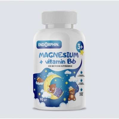 Витамины ENDORPHIN KIDS Magnesium + B6 90 жевательных таблеток
