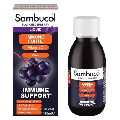 Витамины Sambucol Immuno Forte + Vitamin C + Zinc 120 мл